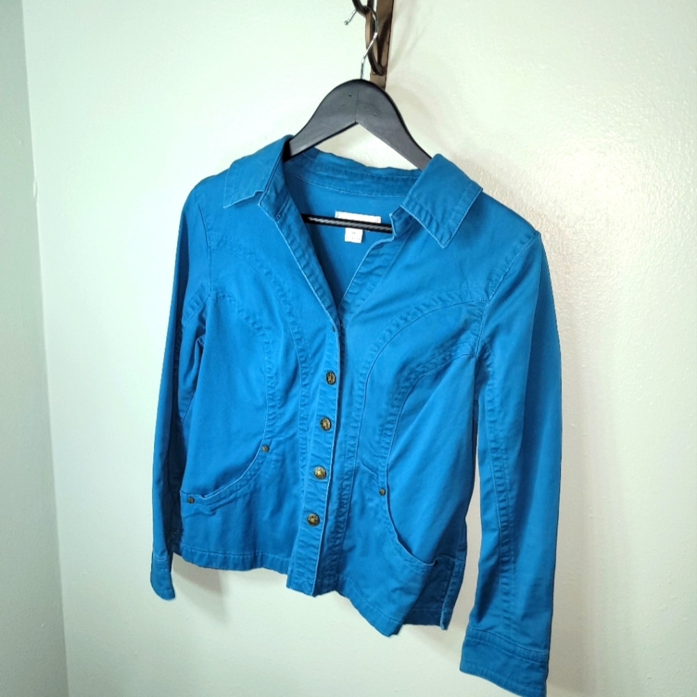 Bright blue christopher banks jacket